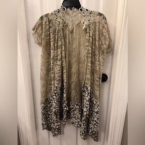 Pretty Angel Lace Embellished Silk Cardigan